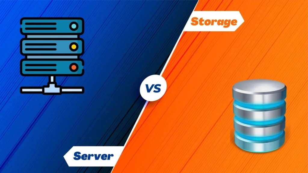 تفاوت بین استوریج و سرور. storage and server