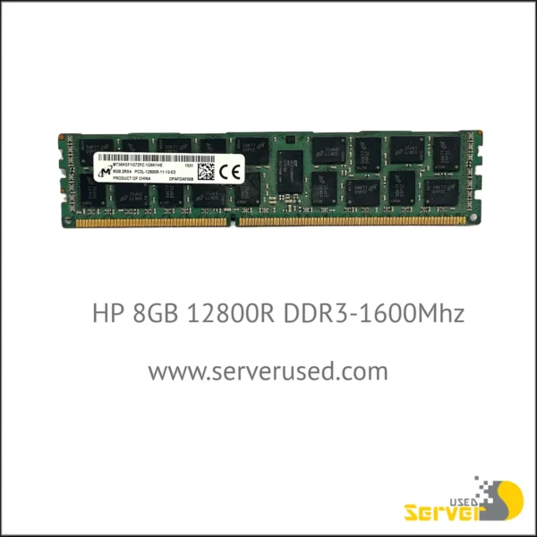 رم سرور استوک HP 8GB RAM 12800R DDR3-1600Mhz